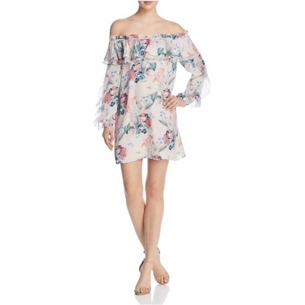 Parker Isa A Line Silk Floral Dress Size Medium